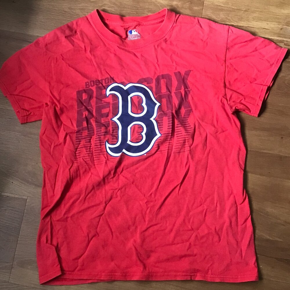 Boston Red Sox Shirt Mens small MLB Red Logo Tee Retro Tag